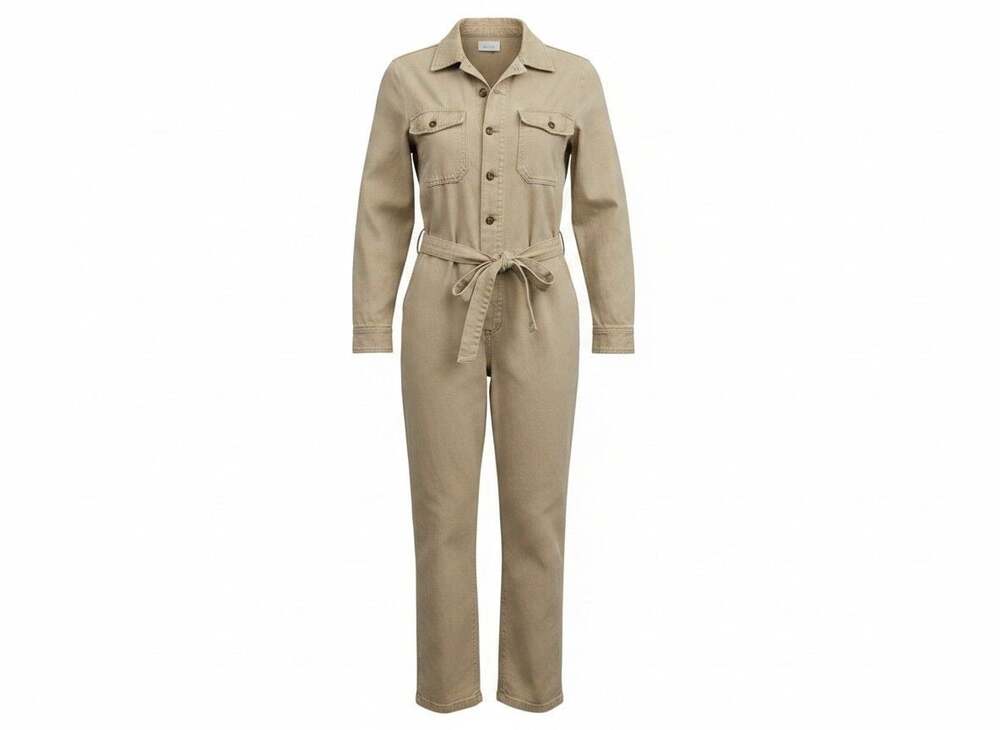 Boyish The Billy Khaki Utility Jumpsuit with Belt